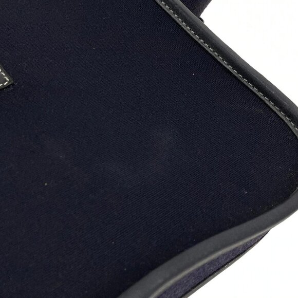 Auth HERMES Buenaventura Mini - Blue Indigo Toile Officier Veau Barenia None - Picture 4 of 15